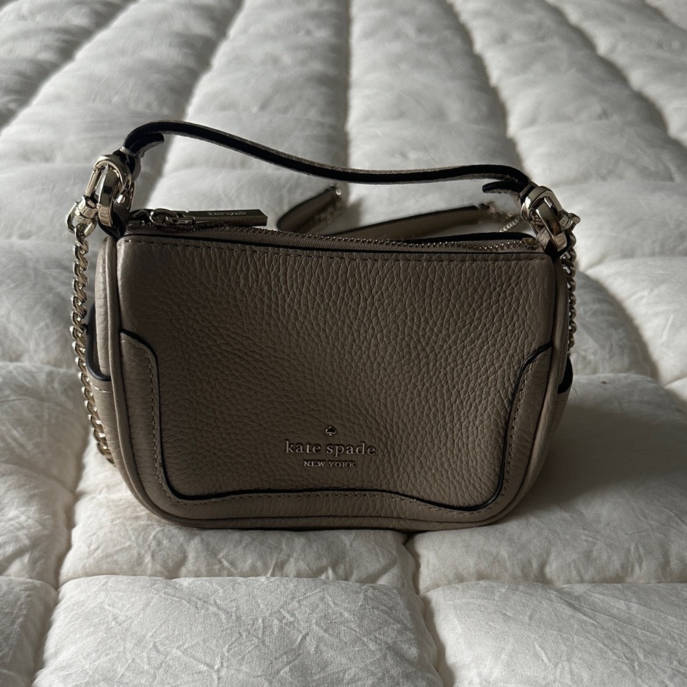 kate spade Taupe Leather Crossbody Bag
